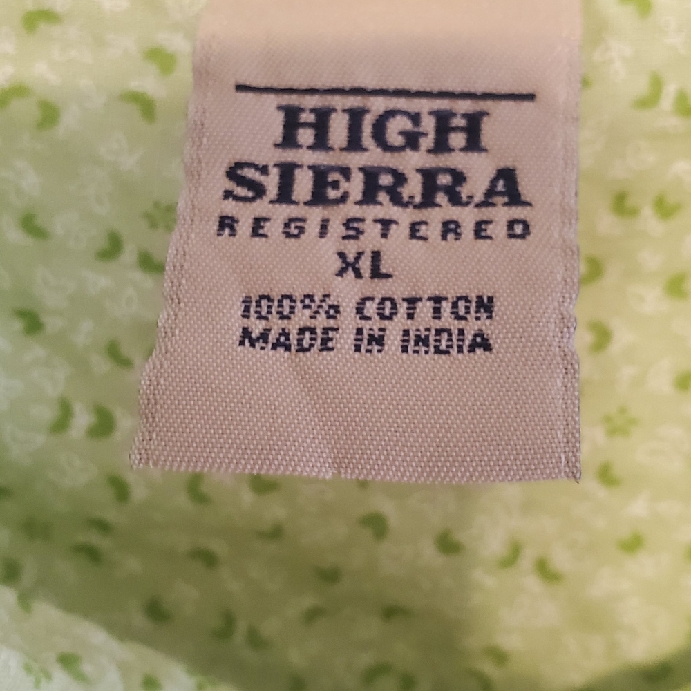 High Sierra Women's Light Green Short Sleeve Button-Up Shirt. Size XL - Picture 7 of 8
